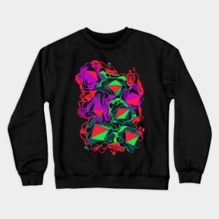 Abstract Illustration rainbow art paint Crewneck Sweatshirt